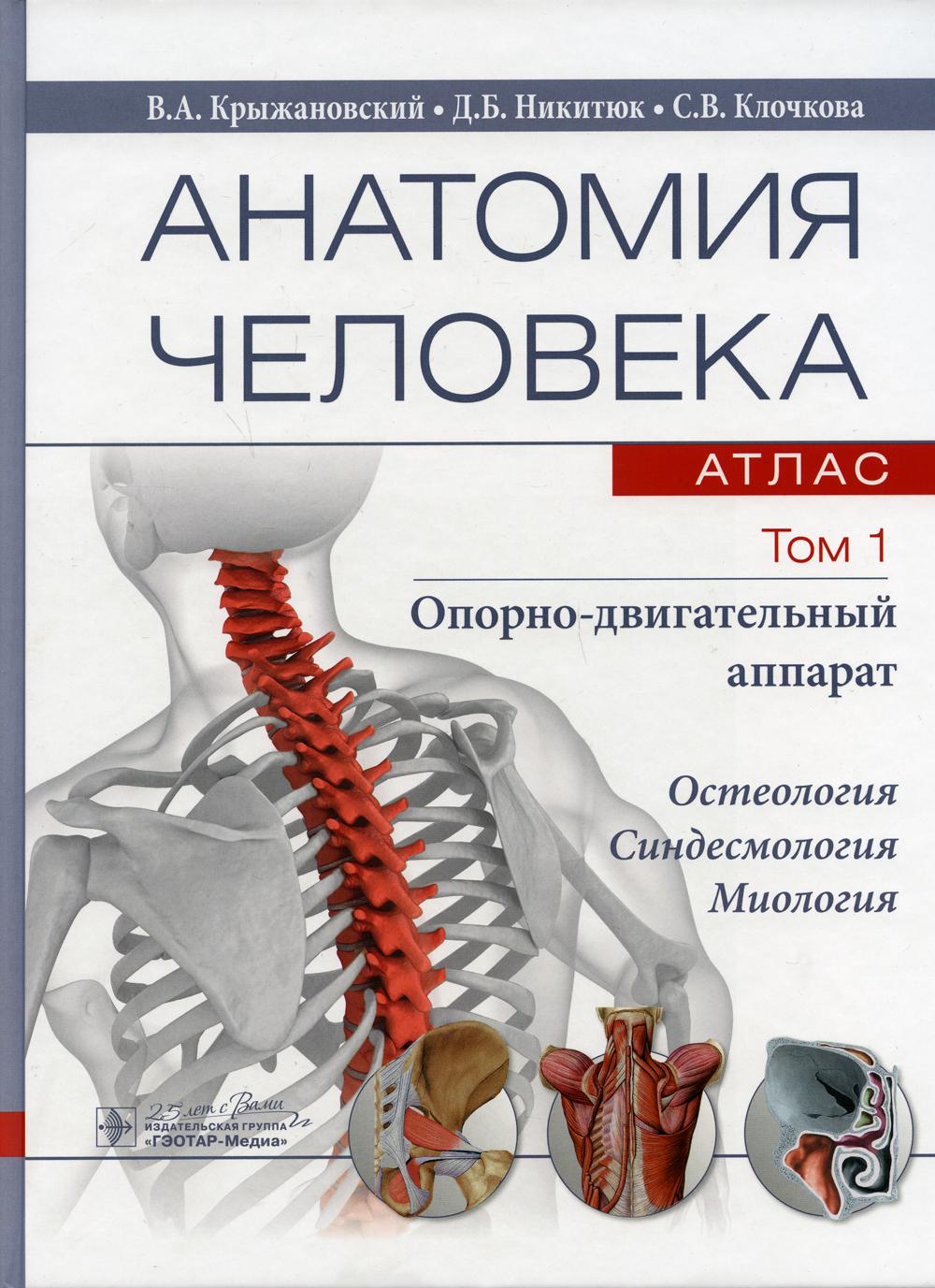 Анатомия человека: атлас: Учебное пособие: В 3 т. Т. 1: Опорно-двигательный аппарат