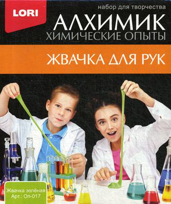 Химические опыты. Жвачка для рук зеленая