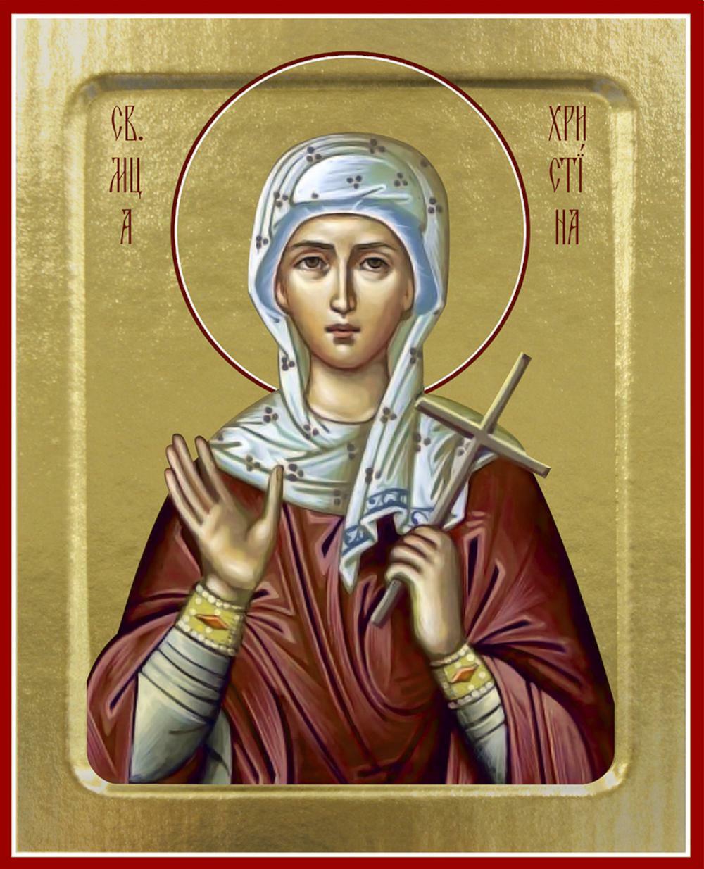 Икона Христины, мученицы (на дереве): 125 х 160