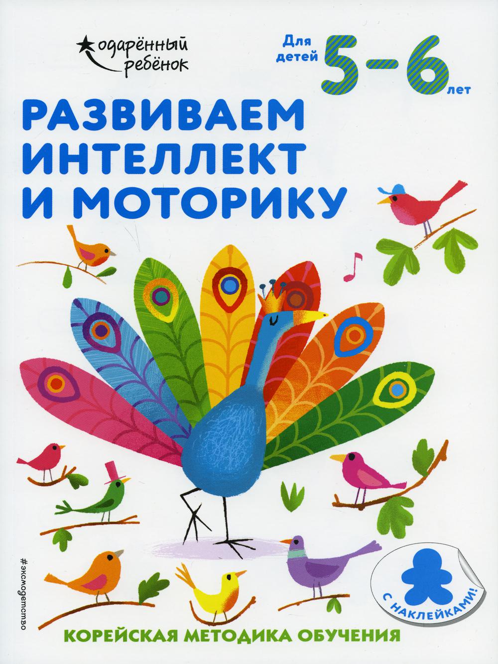 Развиваем интеллект и моторику: для детей 5–6 лет (с наклейками)