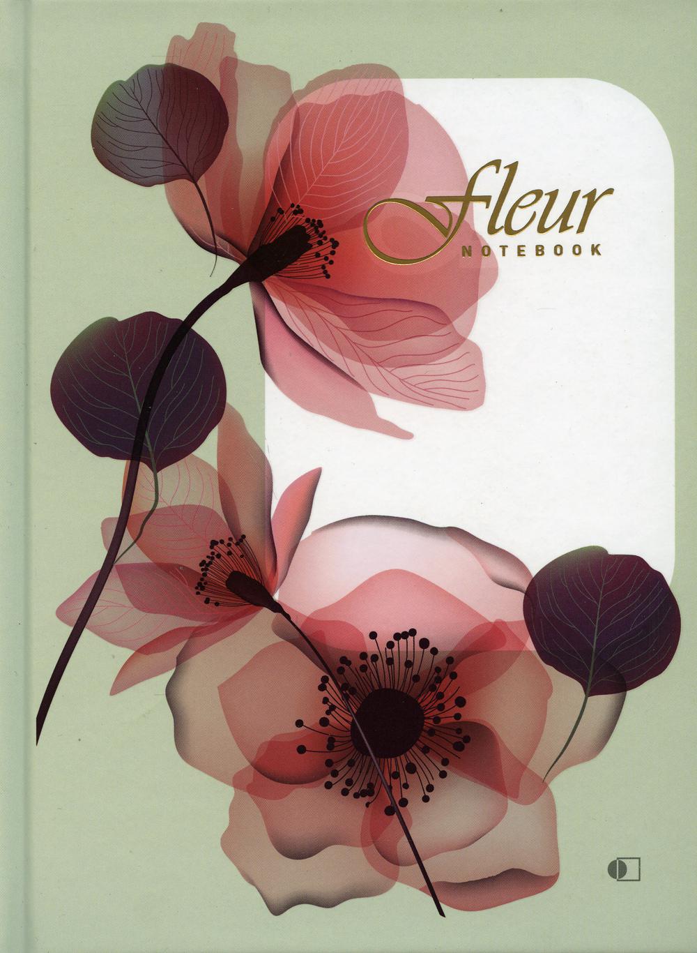 Блокнот "Цветок" нежно-зеленый / "Fleur", green (А5, 192 стр., клетка)