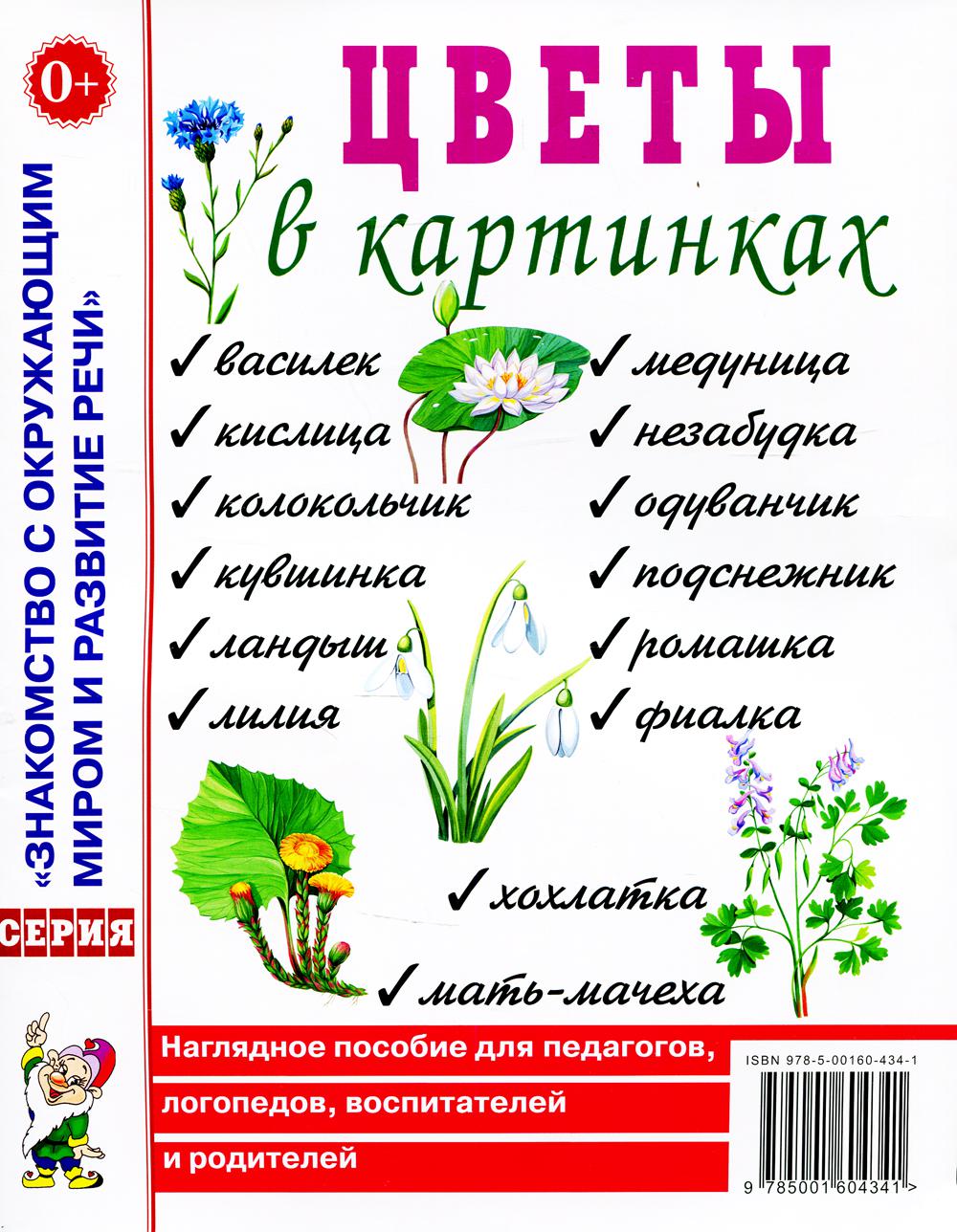 Цветы в картинках. Наглядное пособие для педагогов, воспитателей, логопедов, родителей