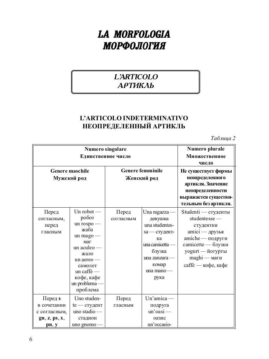 Итальянский язык в таблицах и схемах