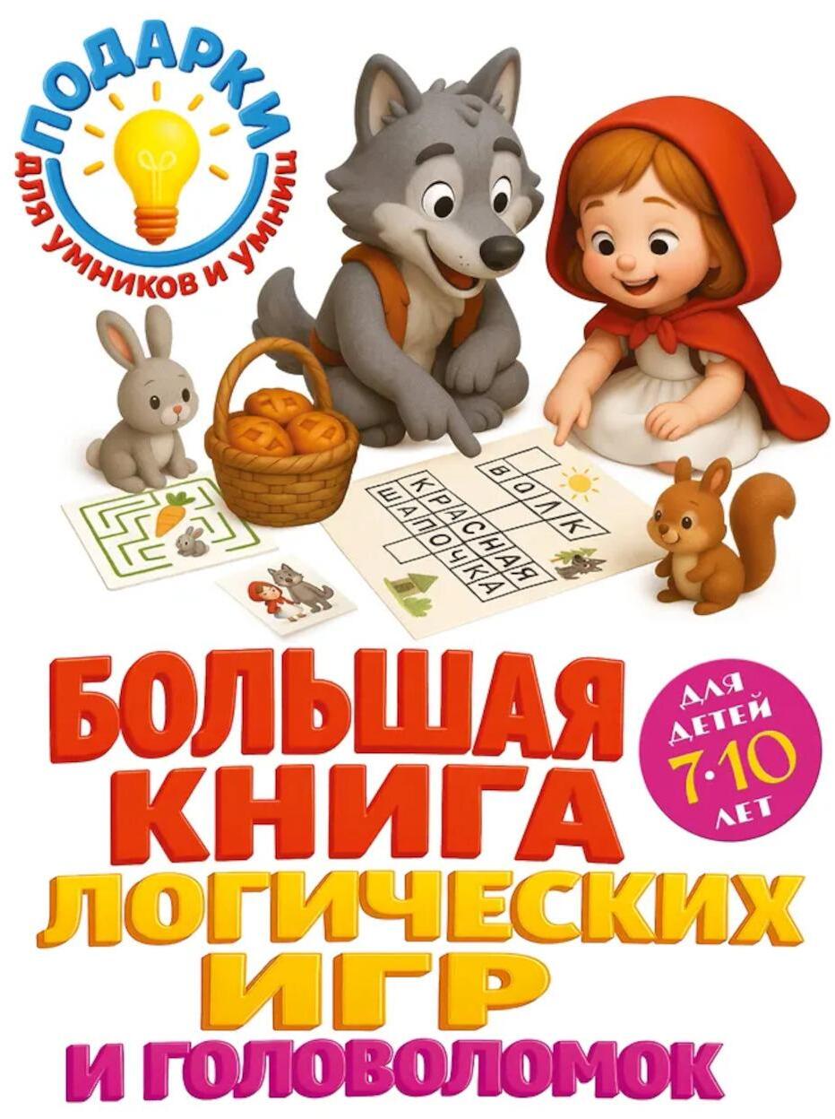 Большая книга логических игр и головоломок: для детей 7-10 лет