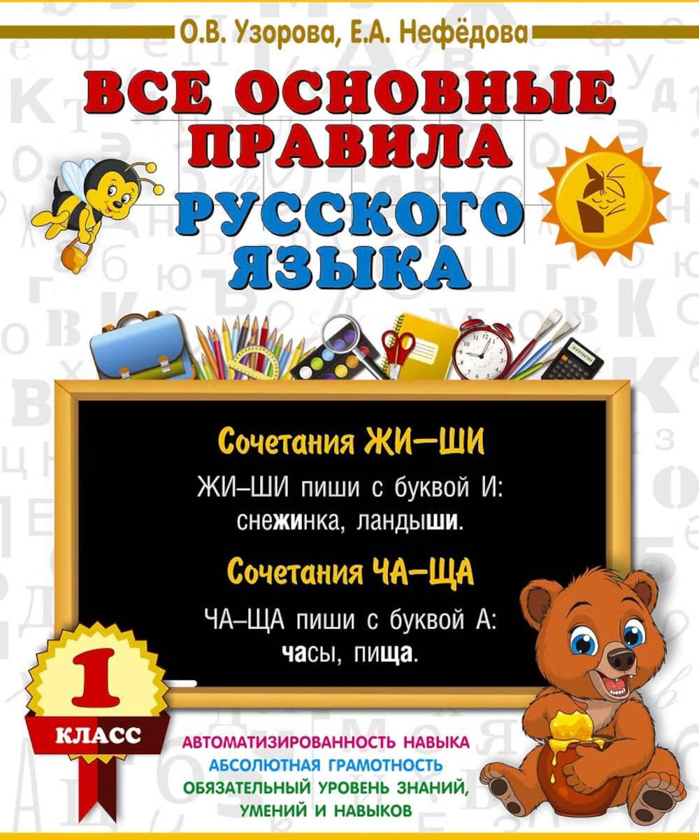 Все основные правила русского языка. 1 кл