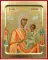 Икона Пресвятой Богородицы, Хлебная (оранжево-белая) (на дереве): 125 х 160