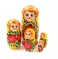 Матрешка Нина Желтая (5 матрешек, 17см)