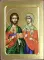Икона святых мучеников Адриана и Наталии на дереве: 125 х 160