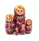 Матрешка Нина Бордовая (5 матрешек, 17см)