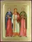 Икона святых Гурия, Самона и Авива на дереве: 125 х 160