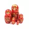 Матрешка Н. красная (5 матрешек, 9см)