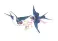 КБ-17236 Комплект для оформления интерьера. 8 марта. Вестники весны (3 фигуры ласточек А4, 10 цветов, гирляда)