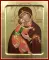 Икона Пресвятой Богородицы Владимирская (красное облачение) на дереве: 125 х 160